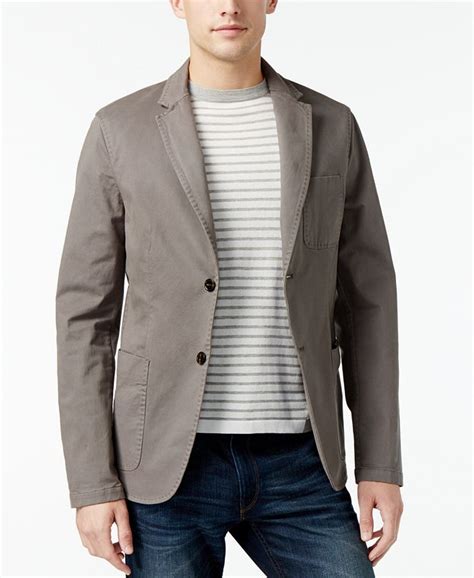 michael kors men's slim fit garment dyed blazer|Men Michael Kors .